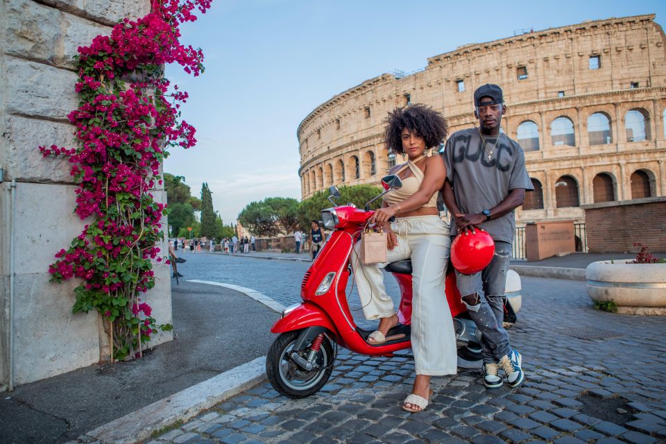 Explore city on Vespa with Professional Photographer - Colosseum photo stop: 20 minutes to get it framed right