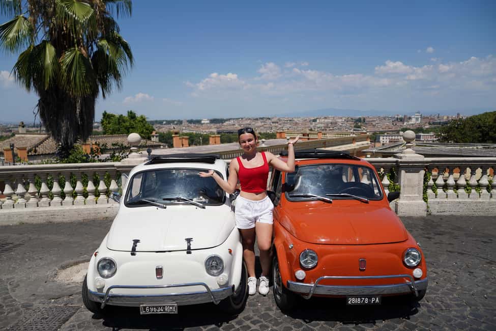 Professional Photoshoot with most Classic Fiat500 of Rome - Stop 1 at the Colosseum: your first professional photo moment