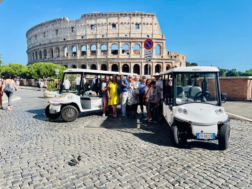 Rome: 4 hours Deluxe Golf cart Personalised Sightseeing tour - Key things I’d circle before you book