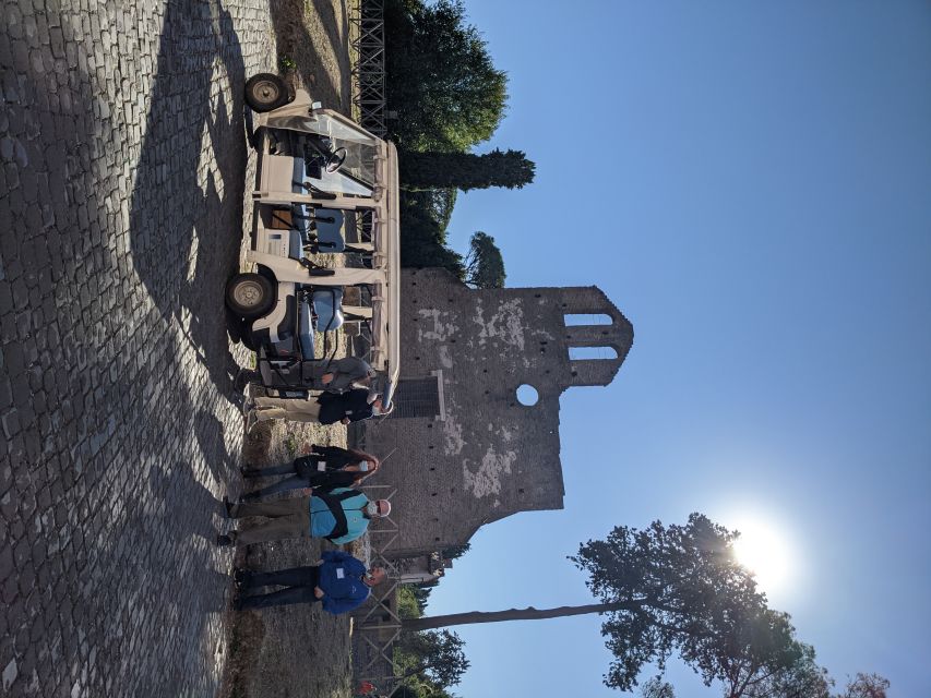 Rome: Appian Way Private Tour by Golf Cart -Official Partner - Key points before you go