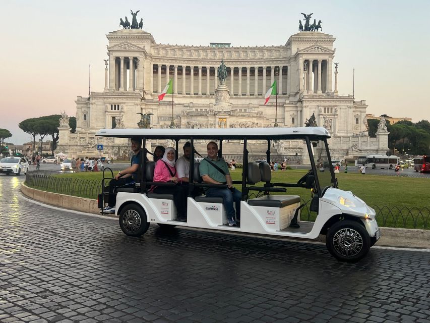 Rome: Private Golf Cart City Highlights Tour - Trevi Fountain: the one stop that gets guided time